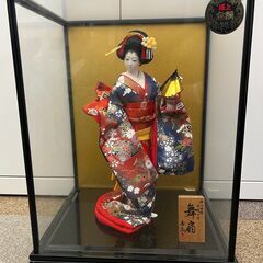 i2290A 日本人形 極上本頭 舞扇 寿喜代作 正絹 尾山人形...