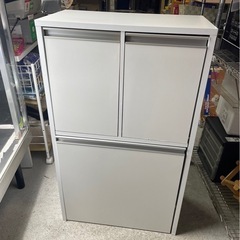 分別ゴミ箱　ダストボックス　ゴミペール　2段　3分別　下段キャス...