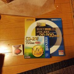 CD-RWと蛍光ランプの画像