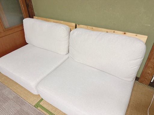 ファブリックローソファー　2点セット