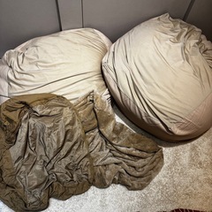 2個セット 無印良品 ニトリ 体にフィットするソファ　人をダメにするクッション（カバー4枚付き）の画像