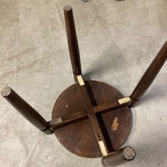 木製スツール 丸椅子 ブラウン　レトロの画像