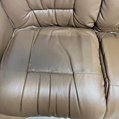 商談中、合皮リクライニングソファーの画像