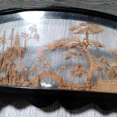 福建軟木画 コルク細工 中国 工芸の画像
