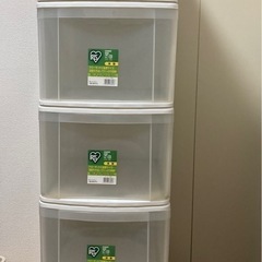 【引取先決定】衣装ケース　アイリスオーヤマ クローゼット5個セット 深型 37.5cm × 52.8cm ×28cm チェスト ホワイトの画像