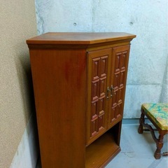 中国美術 唐木家具 キャビネット 電話台 Ricardo Lynnの画像