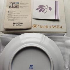 【新品未使用品、箱入り】香蘭社/染カトレア/御皿5点セットの画像