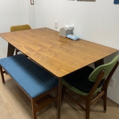 廃盤　美品　ノーチェCROSSTONダイニング テーブルWN　NOCE