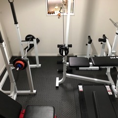 ホームジム　スクワット　ベンチプレス　インクラインベンチ　ダンベ...