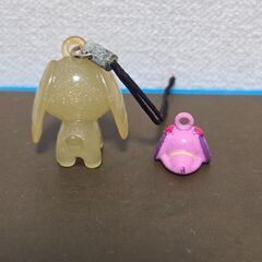 お茶犬 緑茶犬のリョク ハーブ茶犬のハナ ストラップ 昭和レトロ 雑貨 の画像