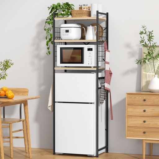 新品✨ 冷蔵庫ラック 3段 レンジラック ゴミ箱上ラック 60×40×180 新品✨ 冷蔵庫ラック 3段 レンジラック ゴミ箱上ラック 60×40×180