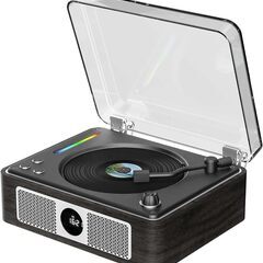 CDプレーヤー Bluetooth受信/送信 、木製キャビネット...