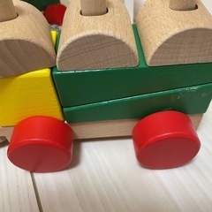 木製おもちゃ　ワニさんの汽車つみき　知育玩具　エドインターの画像