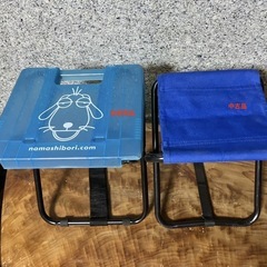 【未使用品】折りたたみ式ミニチェア　コンパクトチェア　2点セット...