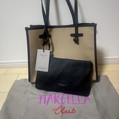 新品未使用GIANNI CHIARINI MARCELLA トートバッグベージュ (くれない  