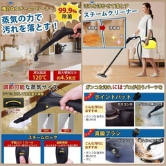 6/19限定価格　引っ越しSALE　早い者勝ち⭐︎　新品未開封 スチームクリーナー 多機能スチームモップ 大容量水タンク 高温スチームの画像