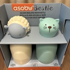 【新品・未使用】asobu Bestie 動物型水筒 460ml 2個セット　羊と猫　マグボトル　コストコ　Costco の画像
