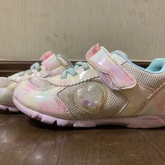 19センチ ムーンスター ラブラッシュ スニーカー マルチカラー スパンコールの画像