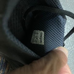 黒革のスニーカー24.5センチの画像