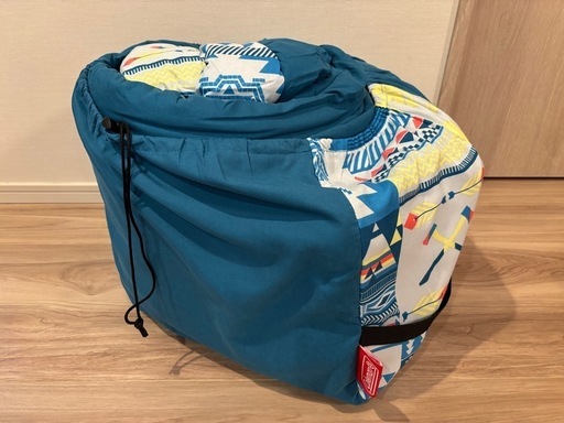 【1回のみ使用の美品】コールマン　ファミリー寝袋　キャンプ シュラフ 寝袋 Coleman　ブルー