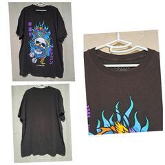 EMPYRE 半袖茶Tシャツ XL 骸骨 スカル 頭蓋骨 ドラゴン 龍 プリントの画像