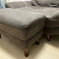 1.5人用ソファー　オットマン付きの画像