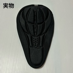 新品　サドルカバー　自転車　シート　黒　ブラック　簡単装着　クッションの画像