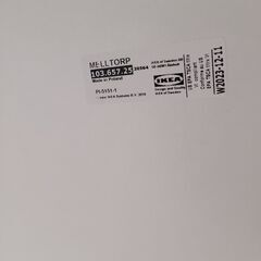 J9495　IKEA　イケア　ダイニングテーブル　MELLTORP　メルトルプ　ホワイト　クリーニング済み【リユースのサカイ柏店】の画像