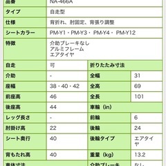 日進医療器　車いす　NA-466Aの画像