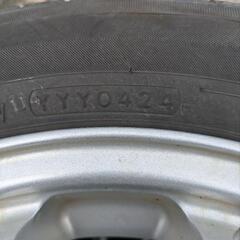 155/65R14　社外アルミ夏タイヤのセット　軽自動車全般　ZERIOUS　ゼリオズ　出光×ヨコハマ　セリアル0424  まだまだ使える7分山位！！　の画像