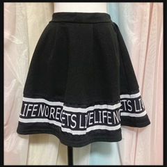 ꒰junior sweet꒱パニエ風 スカート 白黒 夢可愛い