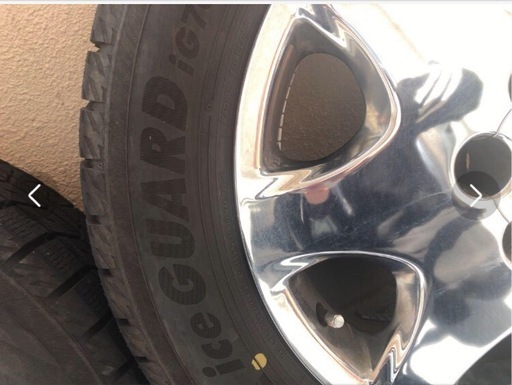 スタッドレスタイヤ　30セルシオ純正メッキホイール　ほぼタイヤ新品 225/55R17