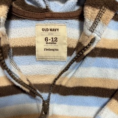 OLD NAVYパーカー70くらい くま ボーダーの画像