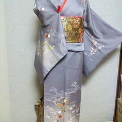 訪問着レンタル¥6,800単品　シルバー小菊