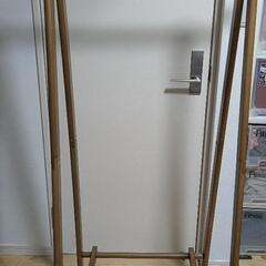 （無料にしました）木製ハンガーラック 75×45×147.8cm ブラウン 棚付きの画像