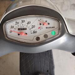 SUZUKI レッツ4 シルバー 原付きスクーター 実働 50ccの画像