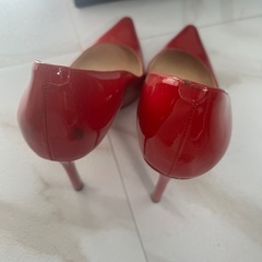 JIMMY CHOO 赤ピンヒール 23cmの画像