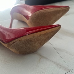 JIMMY CHOO 赤ピンヒール 23cmの画像