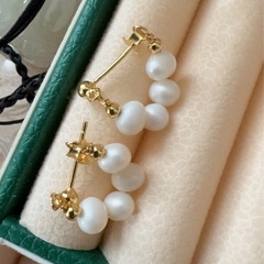 新品未使用　パールピアス