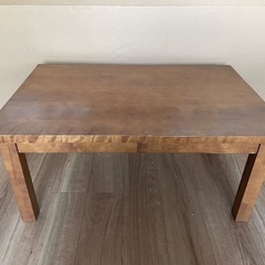 無印良品　バーチローテーブル　ブラウン