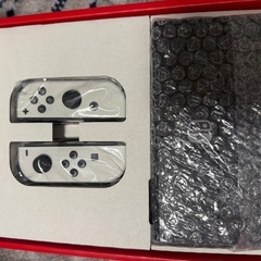 【新品同様】 Switch本体有機EL Joy-Conホワイト＋レッド＋ブルーの画像
