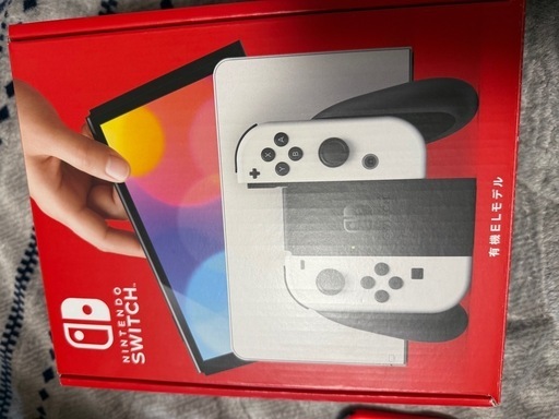 【新品同様】 Switch本体有機EL Joy-Conホワイト＋レッド＋ブルー