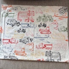 IKEA掛布団カバー 枕カバー セット　イケアキッズ子ども用シングル車乗りものの画像