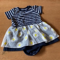 ベビー服　女の子　ロンパース　３枚セット　【中古品】の画像