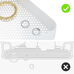 【未使用品】マグネット式バスルームコーナーラック 2段セット フック付きの画像