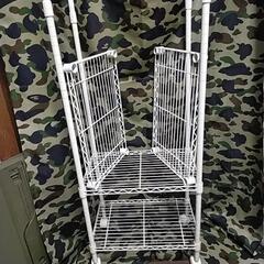 小型メタルラック　白
