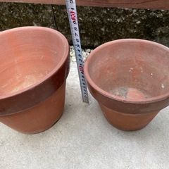 陶器　植木鉢2個セット