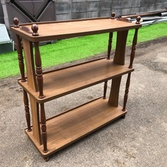 昭和レトロな飾り棚 木製収納棚 80cm×30cm×高さ80cm
