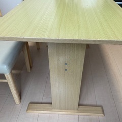 【値下げ】ニトリ　ダイニングテーブルセット 120cmの画像