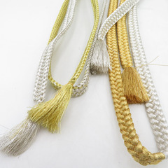 帯締め 8本まとめてセット 平組 丸組 組紐 礼装用 絹100% 白色 金糸 正絹 和装小物 帯〆 レディース 女性 長さ160cm 【キモノオフ野々市若松店】の画像